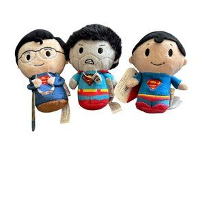 Hallmark Superman Itty Bitty Plush Set Of 3 Featuring Superman Clark Kent & Zod